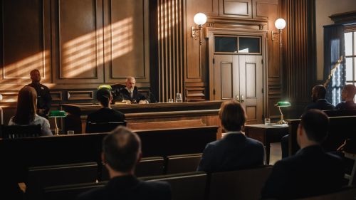 courtroom trial concept