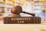 bankruptcy law concept image with gavel.